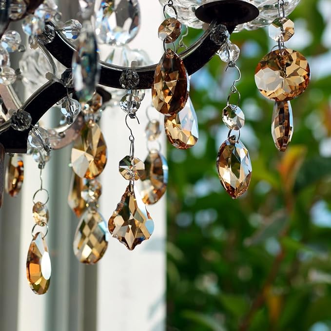 12pcs Hanging Glass Crystals Prism for Windows, Chandelier Decoration, Rainbow Maker Suncatcher-BloomoryGarden