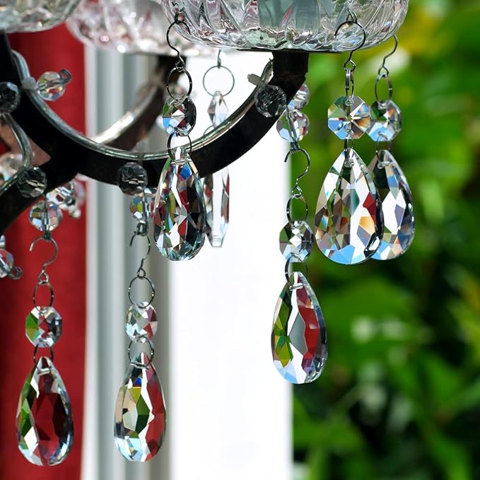 12pcs Crystal Suncatchers, Hanging Crystals Chandelier Prisms for Windows, Rainbow Maker Home Decoration-BloomoryGarden