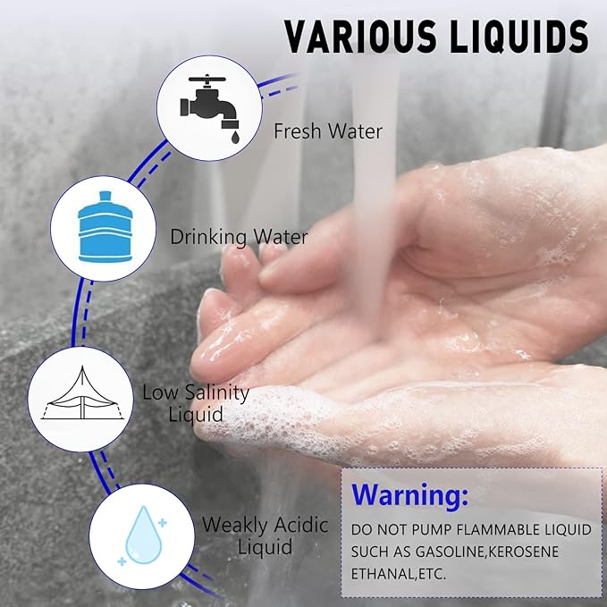 110V On Demand Water Pump 50 psi Water Pressure Booster for Home Utility Water Transfer Circulating Pump for Garden Hose Parts Washer Pump-BloomoryGarden