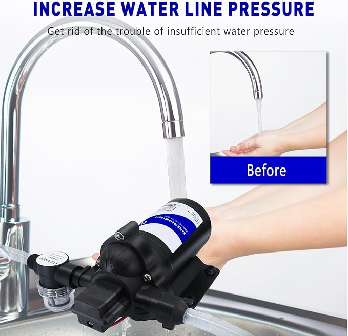 110V On Demand Water Pump 50 psi Water Pressure Booster for Home Utility Water Transfer Circulating Pump for Garden Hose Parts Washer Pump-BloomoryGarden