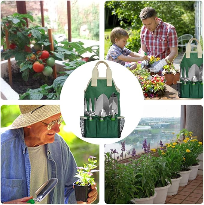 11-Piece Gardening Tool Set, Garden Tool Kit with Tote Bag, Adjustable Apron, and Gardening Accessories, Perfect Gardening Gifts for Women and Men-BloomoryGarden