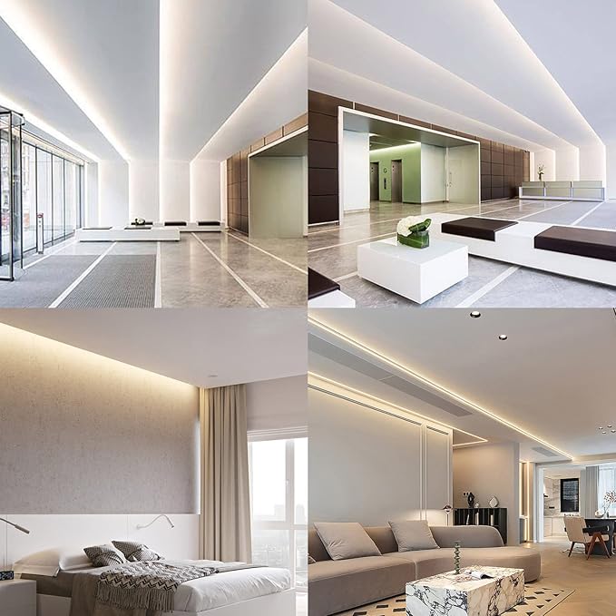 10M/32.8ft 24V COB LED Strip Light Waterproof IP65 Natural White 4000K Uniform Glow 3840LEDs CRI 93+ Flexible LED Tape Lights for DIY Cabinet Bedroom Kitchen Home Decor(No Power Supply)-BloomoryGarden