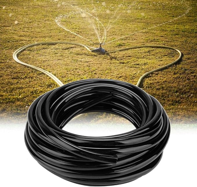 10M Irrigation Watering Hose Systems, 8/11mm PVC Flexible Pipe Drip Hose Tubing Watering Equipment,for Greenhouse flower plants lawn Garden-BloomoryGarden