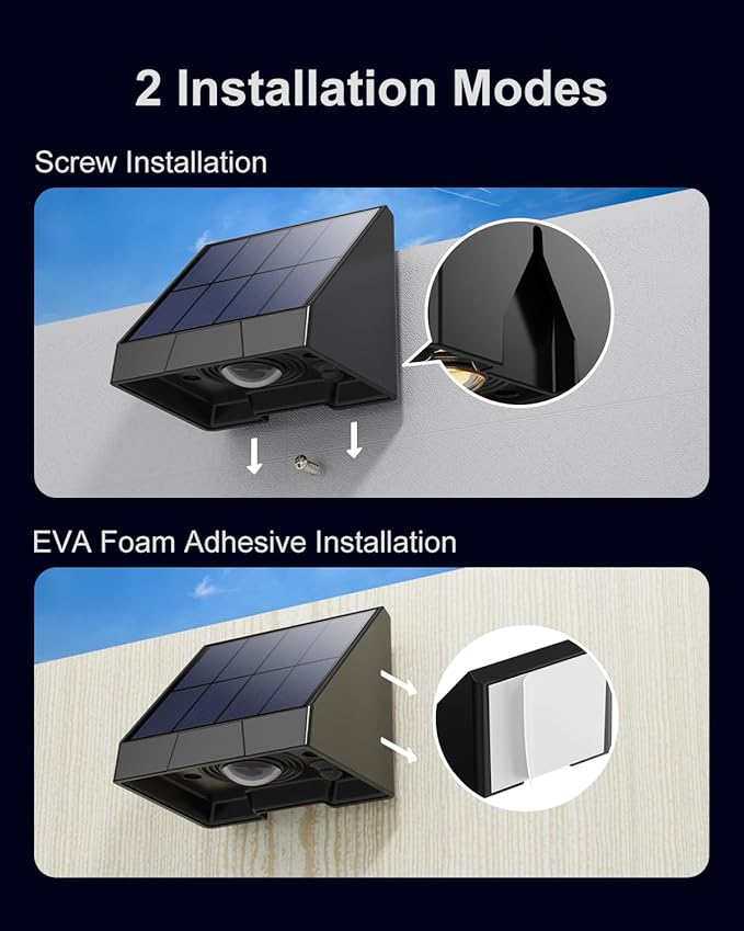 12 Pack Decorative Solar Powered Fence Lights Outdoor Waterproof with Cool White LED Spot Lens, for Outside Wall, Deck, Patio, Yard, Rail, Garage, Pool, Designed for Enhanced Security, Easy Install-BloomoryGarden