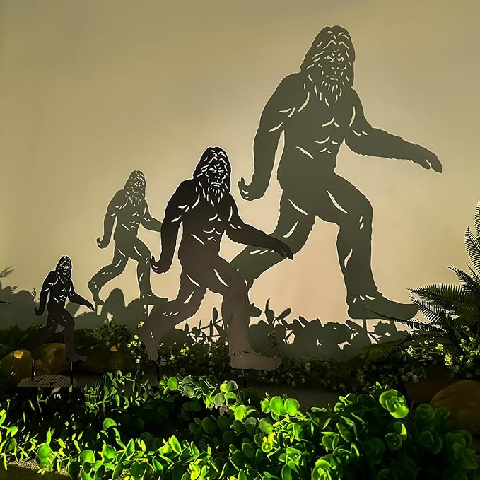 15.8 inch Bigfoot Metal Outdoor Decor Big Foot Sasquatch Gifts for Men/Women Bigfoot Silhouette Statues for Yard Art, Patio, Lawn, Forests, Garden Decor, Yard Display, Garden Decorations-BloomoryGarden