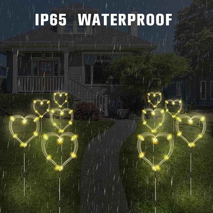 Maleyt Solar Garden Lights 8 Pack, Solar Powered Outdoor Decorative Lamps, 120 LED Solar Firework Lights with Remote Control, 8 Modes Waterproof DIY Landscape Lighting for Backyard Garden Decoration-BloomoryGarden