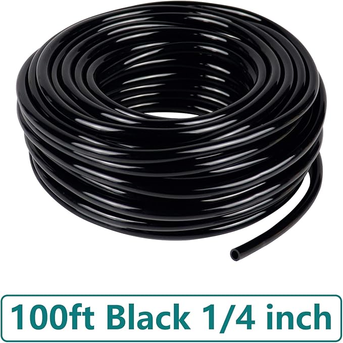 1/4 inch Blank Distribution Tubing Drip Irrigation Hose,50ft Soft Watering Tube for Small Lawn Garden Irrigation System-BloomoryGarden