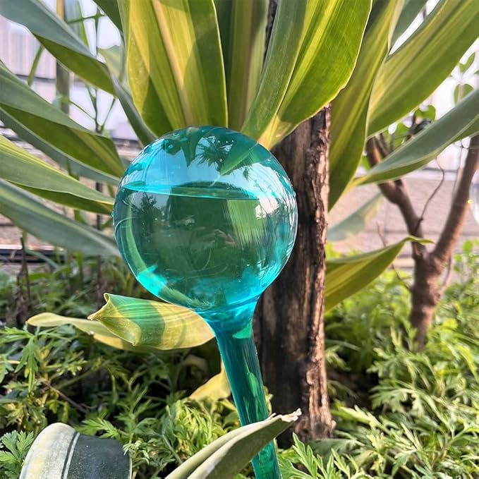 10pcs Plant Self Watering Globe Stakes, Plant Watering Stakes Automatic Plant Watering Bulb System Spikes, Flower Automatic Watering Device, Garden Self Waterer for Indoor Outdoor Plant-BloomoryGarden