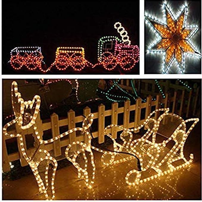 150ft LED Rope Lights Outdoor, 1080 LED Connectable and Flexible Tube Lights with 8 Modes, Waterproof LED Rope Lighting for Garden, Patio, Bedroom, Party, Pool, Indoor Outdoor Decoration (Warm White)-BloomoryGarden