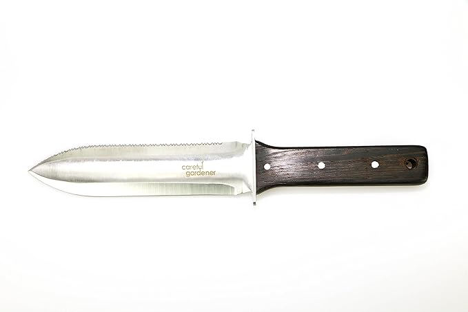 Hori Hori Knife, Premium Japanese Gardening Knife - Full Tang Garden Knives with Leather Sheath