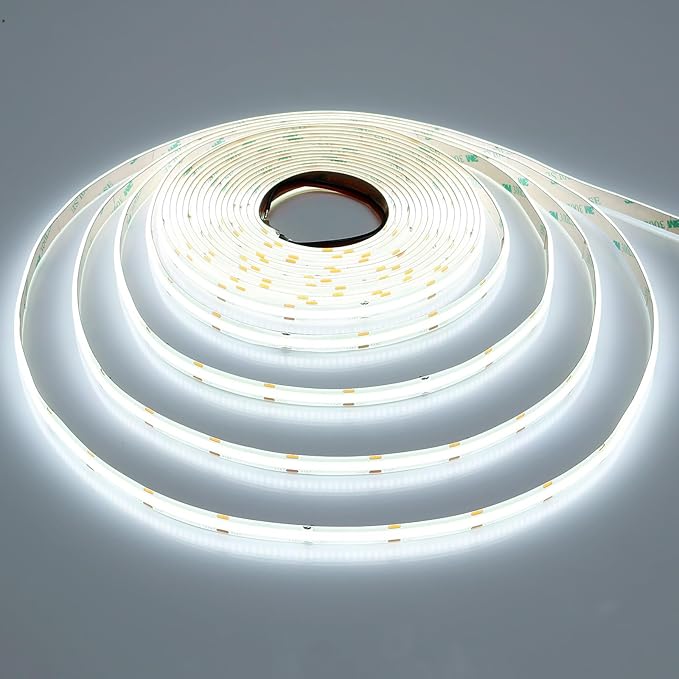 10M/32.8ft 24V COB LED Strip Light Waterproof IP65 Cool White 6000K Uniform Glow 3840LEDs CRI 93+ Flexible LED Tape Lights for DIY Cabinet Bedroom Kitchen Home Decor(No Power Supply)-BloomoryGarden