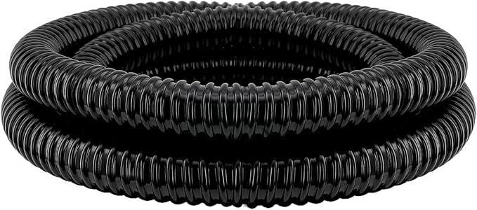 1" Dia. Corrugated Pond Tubing 1-Inch ID, 3.9 FT Length, Black PVC Kinkproof Strong Flex Tubing-BloomoryGarden