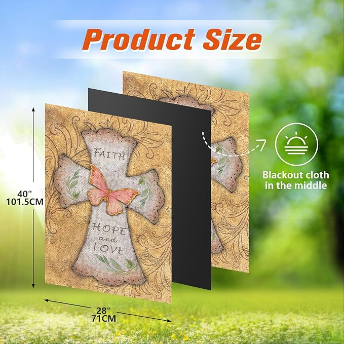 11 Pcs Christian Garden Flag Cross Yard Flags for All Season Christian Welcome Large 28 x 40 Inch Flags Double Sided Print Vertical House Flags Decorations for Home Outdoor Lawn-BloomoryGarden