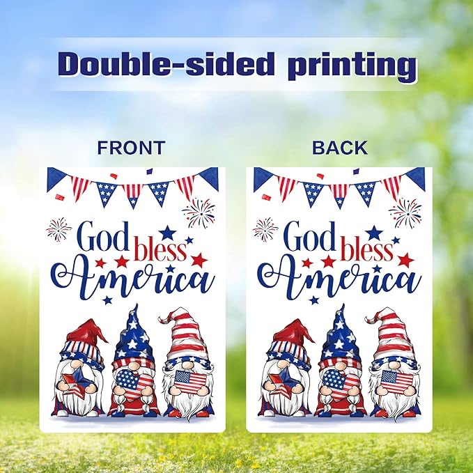 12 Pcs Three Gnomes Seasonal Large Garden Flags Double Sided Seasonal Truck Garden Flags for All Seasons Set of 12 Spring Easter Valentine Halloween Christmas Holiday Yard Decoration, Welcome Outdoor-BloomoryGarden