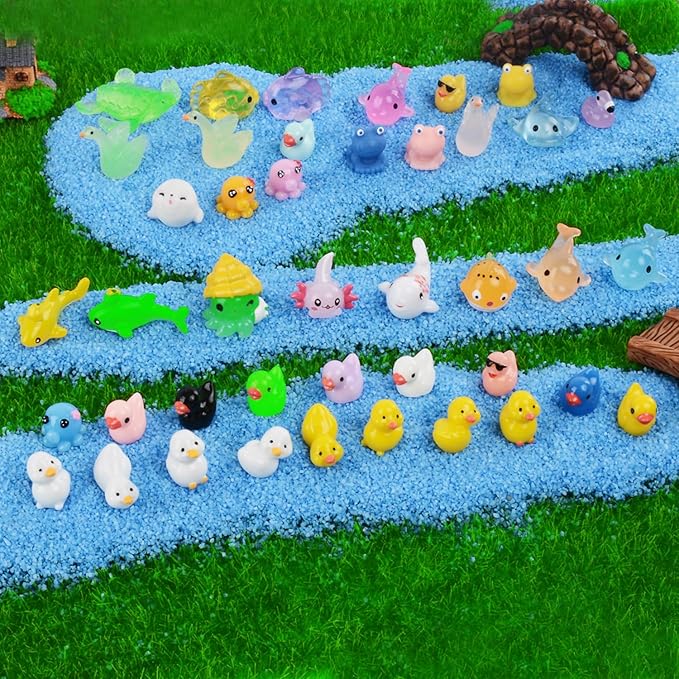 150 Pcs Mini Resin Animals Miniature Animals Figurines Tiny Resin Animals Small Animals Figures Mini Animals for Garden Décor Micro Landscape Ornaments Kit Fairy Garden Dollhouse Accessories-BloomoryGarden
