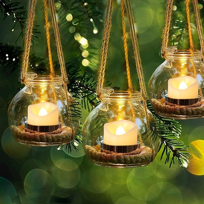 12 Pack Battery Operated Flameless LED Votive Tealight Candles Realistic Flickering Electric Tea Lights Set Bulk Halloween Pumpkin Jack O Lantern Party Wedding Decorations Centerpieces Batteries Incl.-BloomoryGarden