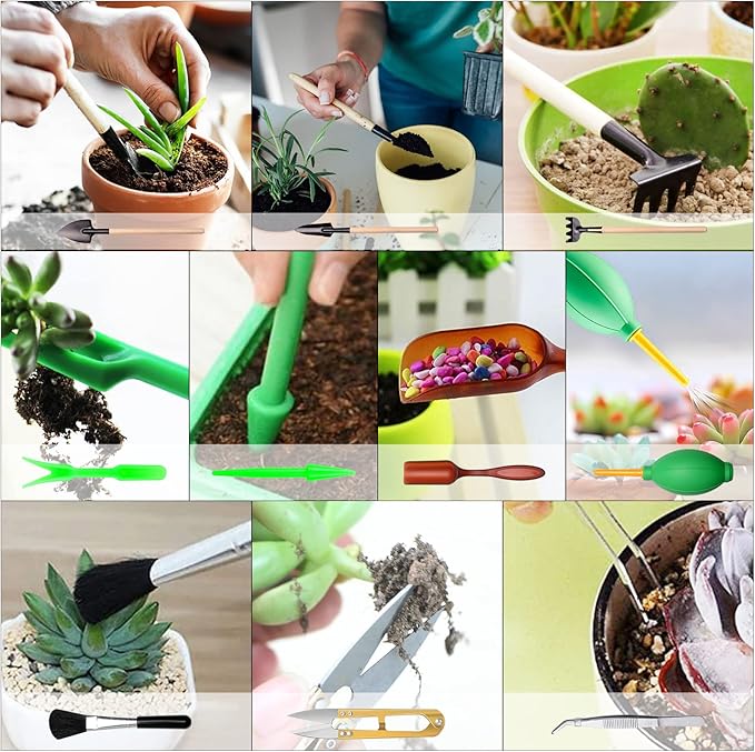 84 PCS Garden Tools Set,10pcs Succulent Tools Set Included 6pcs Large Heavy Duty Aluminum Gardening Hand Tools 12.5IN with Garden Tool Bag,Gloves Sprayer etc.Gardening Gifts for Men Women Garden Gifts-BloomoryGarden