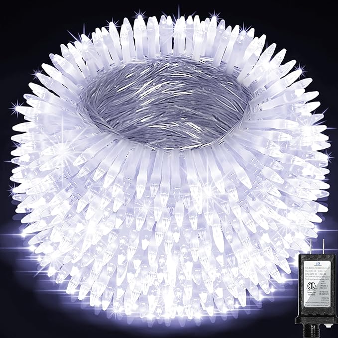 1500 LED Chrstmas String Lights, 492FT Super Long Christmas Lights with 8 Modes, Christmas Tree Lights with Timer Memory for Indoor Outdoor Tree Fence Garden Xmas Wedding Party Decor Cool White-BloomoryGarden