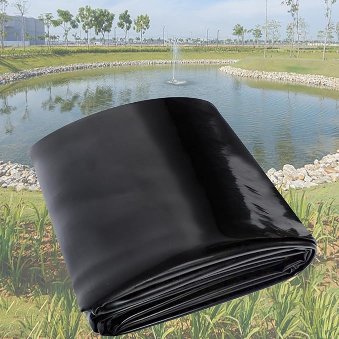 14 x 14 FT Pond Liner, 20 Mil Fish Pond HDPE Liner, Pond Liners for Outdoor Ponds, Koi Ponds, Garden Fountain, Waterfall-BloomoryGarden