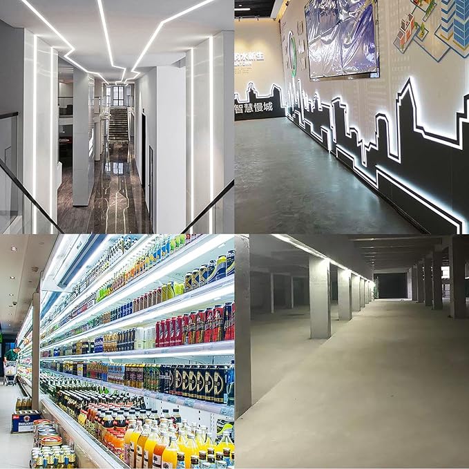15M/49.2ft 24V COB LED Strip Light Waterproof IP65 Cool White 6000K Uniform Glow 5760LEDs CRI 93+ Flexible LED Tape Lights for DIY Cabinet Bedroom Kitchen Home Decor(No Power Supply)-BloomoryGarden