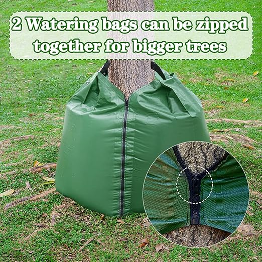 12 Pack 20 Gallon Tree Watering Bags, Reusable, Heavy Duty and Slow Release Gator Bags for Trees, Premium PVC Plant Drip Irrigation Bags,5-8 Hours Releasing Time-BloomoryGarden
