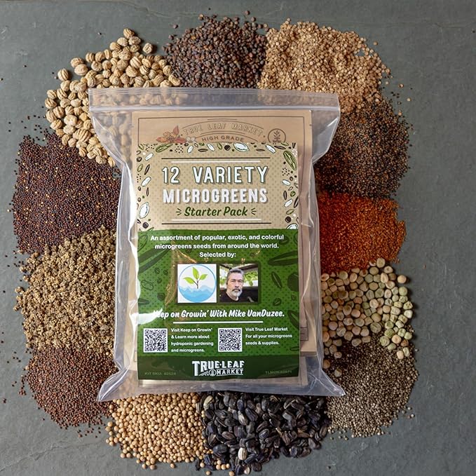 12 Variety Pack Microgreens Seeds Kit - Broccoli Seeds for Sprouting Plus Purple Radish Seeds, Beet, Sunflower Microgreens Seeds, Peas, Shiso, Cilantro, Beet, Pak Choi, Korean Shiso, Cress & More-BloomoryGarden