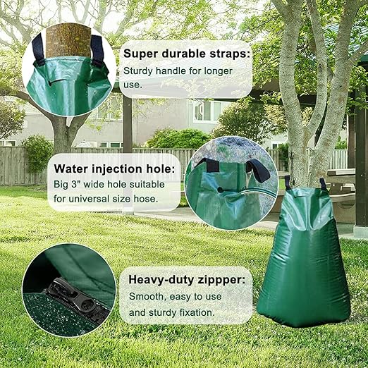 12 Pack 20 Gallon Tree Watering Bags, Reusable, Heavy Duty and Slow Release Gator Bags for Trees, Premium PVC Plant Drip Irrigation Bags,5-8 Hours Releasing Time-BloomoryGarden