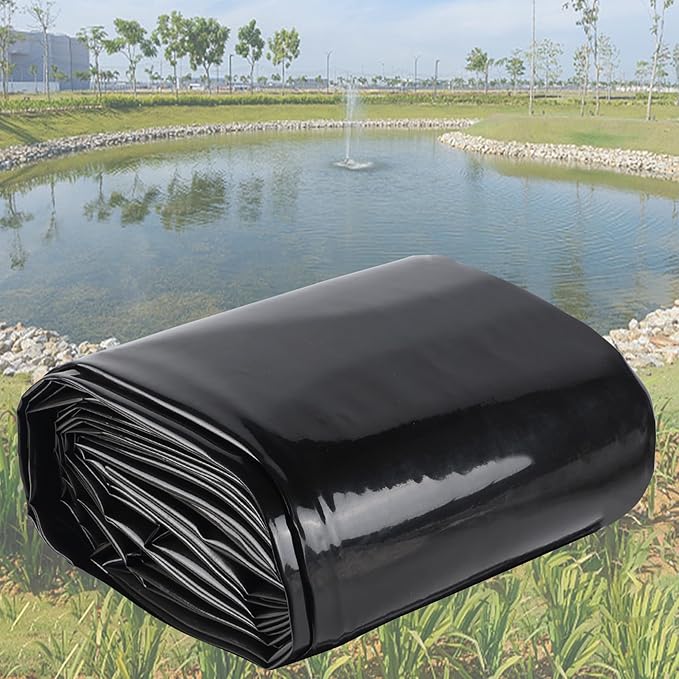 16 x 16 FT Pond Liner, 20 Mil Fish Pond HDPE Liner, Pond Liners for Outdoor Ponds, Koi Ponds, Garden Fountain, Waterfall-BloomoryGarden