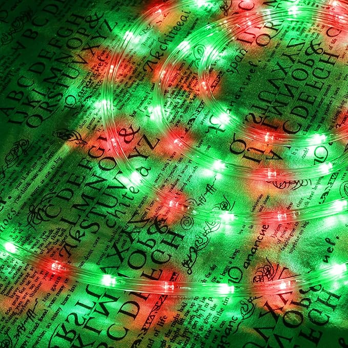 150ft LED Rope Lights Outdoor, 1080 LED Connectable and Flexible Tube Lights with 8 Modes, Waterproof LED Rope Lighting for Garden Patio Pool Bedroom PartyIndoor Outdoor Christmas Decor (Red & Green)-BloomoryGarden