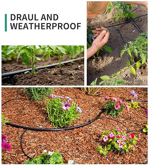 1/4 Drip Irrigation Fittings, 210 Pcs 1/4 Drip Irrigation Connectors Irrigation Fittings Kit for Flower Pot Garden Lawn (Spray,Micro Dripper,Straight Barbs,Tees,Elbows,End Plug,4-Way Coupling)-BloomoryGarden