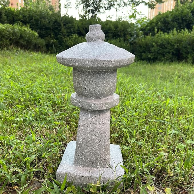 14’’ High Asian Solar-Powered Zen Pagoda Garden Statue LED Light Solar Lamp for Outdoor Japanese Decoration Aesthetic Garden Figurines-BloomoryGarden