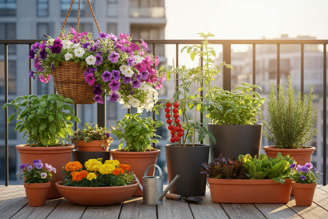 Container Gardening for Small Spaces: Grow Flowers, Herbs & Veggies on a Balcony or Patio (2025 Guide)