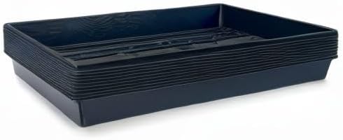 10 Plant Growing Trays (No Drain Holes) - 20" x 10" - Perfect Garden Seed Starter Grow Trays: for Seedlings, Indoor Gardening, Growing Microgreens, Wheatgrass & More - Soil or Hydroponic-BloomoryGarden