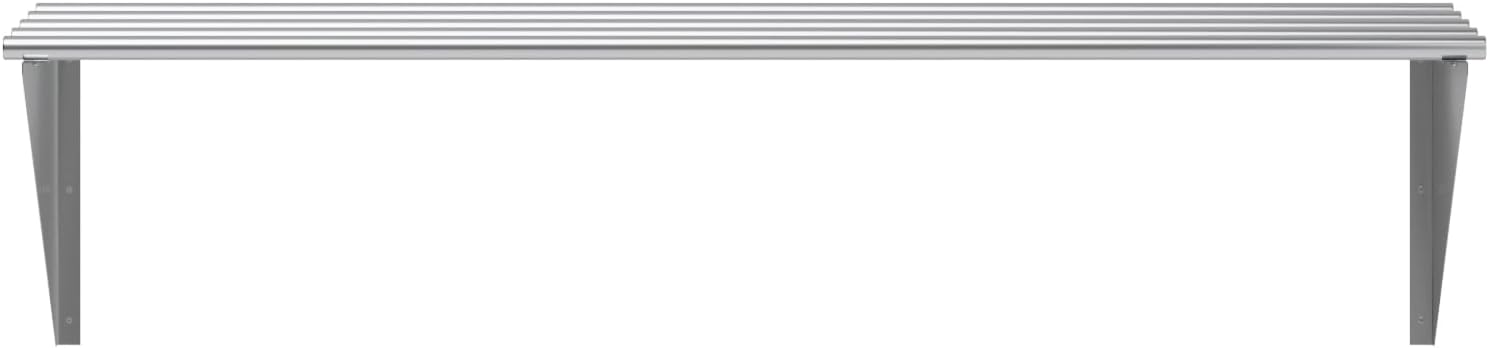 AmGood 18 in. x 60 in. NSF Stainless Steel Tubular Wall Shelf | Heavy-Duty Metal Shelving for Appliances & Equipment | Ideal for Kitchen, Restaurant, Garage, Laundry, Utility Room-BloomoryGarden