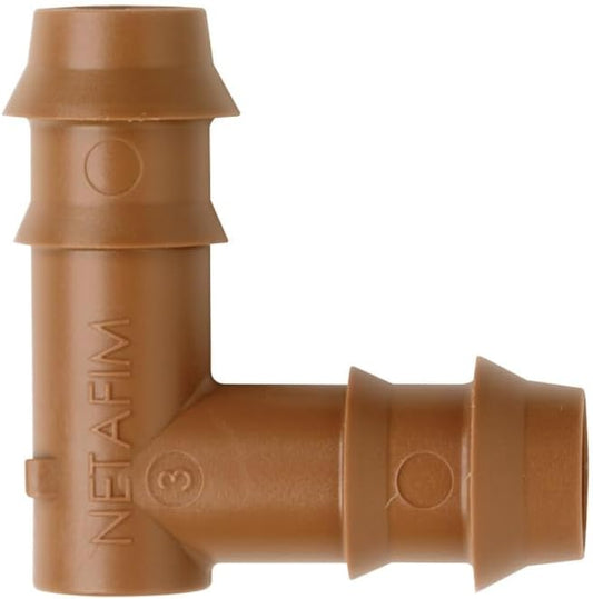 17mm Techline Insert Elbow - Drip Irrigation Barbed Elbow Coupling (50 PCS) | Compatible with 1/2" Drip Line Tubing | Easy Install | Precision Garden Watering (00135-000840)-BloomoryGarden