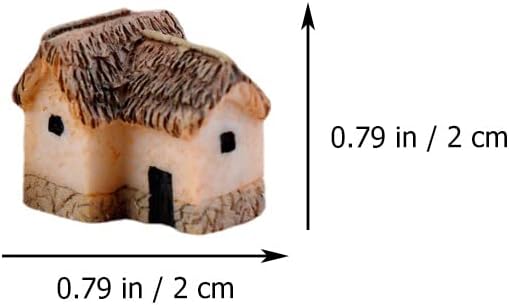 12 Pieces Miniature Fairy Garden Stone House, Resin Moss Fairy Mini Fairy Cottage House, Mini Fairy Stone Cottage Tiny House for Home Decoration Outdoor Décor-BloomoryGarden