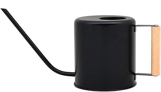 1.5 Liter Black Watering Can for Indoor Plants, House Plants, Flower Watering, Outdoor Plants - Small Metal Watering Can with Long Spout-BloomoryGarden