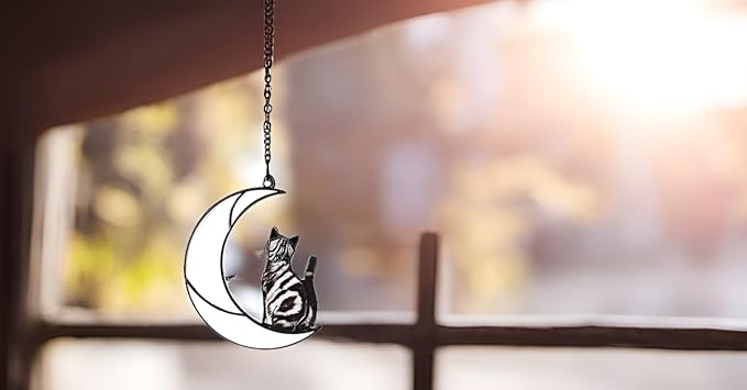 Loss of Cat Tabby Cat American Shorthair Cat Memorial Gifts Stained Glass Cat Gifts for Cat Lovers.-BloomoryGarden