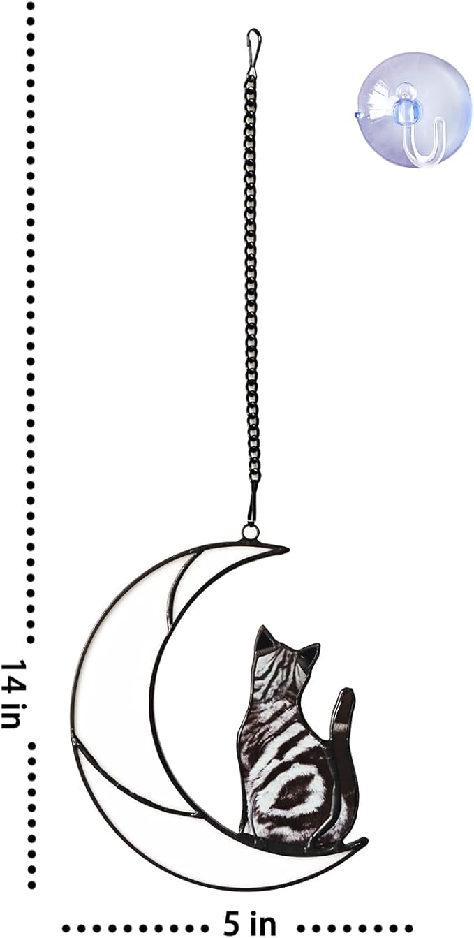 Loss of Cat Tabby Cat American Shorthair Cat Memorial Gifts Stained Glass Cat Gifts for Cat Lovers.-BloomoryGarden