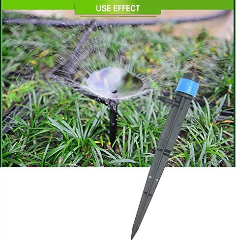Lxcom Lighting 100 Pack Irrigation Drippers Drip Emitters Micro Spray Adjustable 360 Degree Full Circle Pattern Water Flow Irrigation Drippers Micro Bubbler Sprinkler Drip System Parts Drip Irrigation-BloomoryGarden