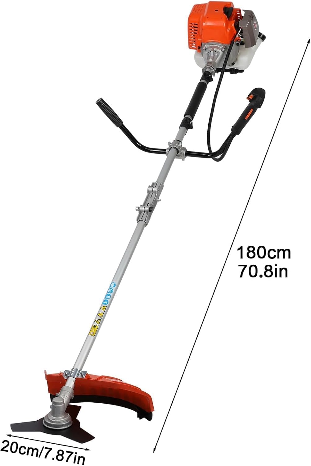 2025 Upgraded Weed Wacker, 52CC Gas Powered Weed Eater, 2 in 1 Gas String Trimmer and Grass Cutter with 3 Teeth Brush Cutter Blade, Lightweight Hedge Trimmer Edger Lawn Tool for Garden Yard-BloomoryGarden