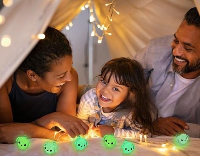 Luminous Mini Resin Dogs 40pcs Tiny Dogs Glow in The Dark for Garden Miniatures Fairy Garden Office Pranks and Dog Cake Toppers-BloomoryGarden