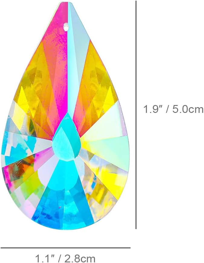 10 Pack Colorful Crystal Prisms Suncatcher,Sun Shine Catcher Rainbow Pendants,Crystals Prisms for Windows,Glass Hanging Decor for Home Garden Wedding DIY Ornament-BloomoryGarden