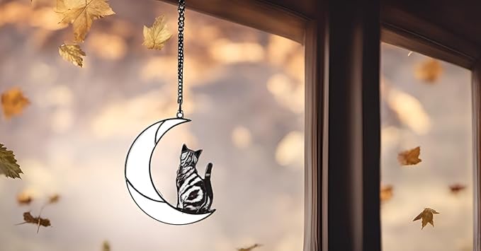 Loss of Cat Tabby Cat American Shorthair Cat Memorial Gifts Stained Glass Cat Gifts for Cat Lovers.-BloomoryGarden