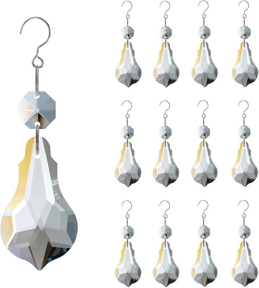 12pcs Crystal Suncatchers, Hanging Crystals Chandelier Prisms for Windows, Rainbow Maker Home Decoration-BloomoryGarden