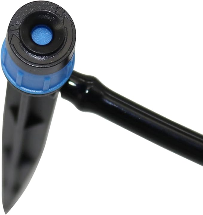 Lxcom Lighting 100 Pack Irrigation Drippers Drip Emitters Micro Spray Adjustable 360 Degree Full Circle Pattern Water Flow Irrigation Drippers Micro Bubbler Sprinkler Drip System Parts Drip Irrigation-BloomoryGarden