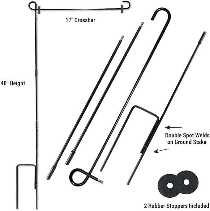 College Flags & Banners Co. Denver Pioneers Garden Flag with Pole Stand Holder-BloomoryGarden