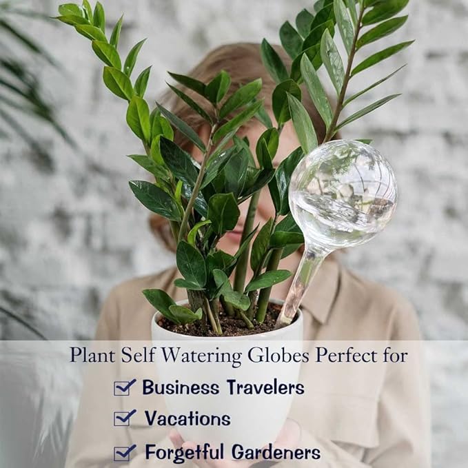 10pcs Plant Watering Devices, Planter Self Watering Globes for Home Potting, Plastic Garden Flower Plant Watering Spikes Automatic Plant Waterer System Set Suit for All Indoor Outdoor Plant-BloomoryGarden