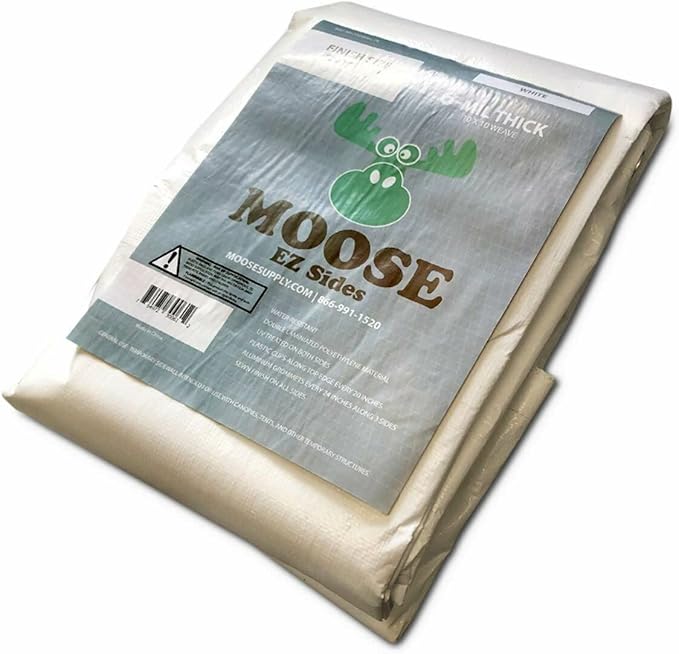 10' x 20' Economy Sidewall Kit for Canopy Tent, Complete Set of (2) White 10' and (2) 20' Side Walls for 7' Foot Height Party Frame and Outdoor Pole Tents, Tent Not Included-BloomoryGarden