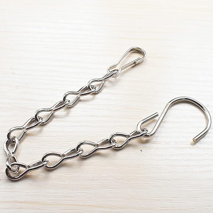 10 Pack 9.5 Inch Silver Hanging Chains for Hanging Bird Feeders, Bird Houses, Planters, Baskets, Birdbaths, Lanterns, Wind Chimes, Billboards, Signs and Ornaments-BloomoryGarden